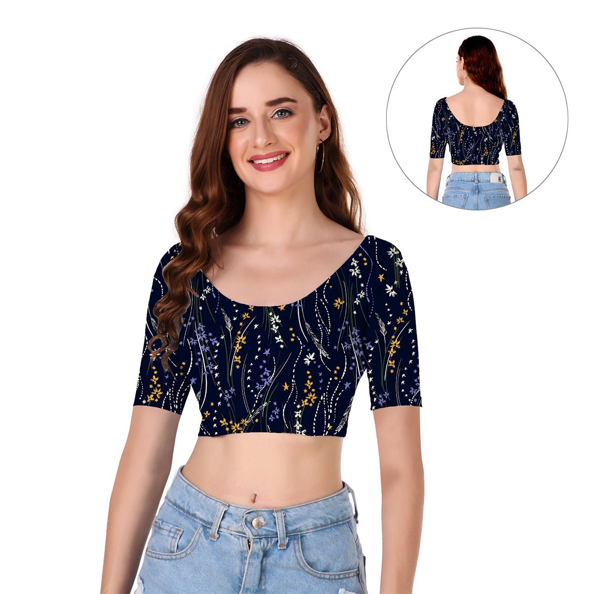 Readymade Printed Blouse | Stretchable