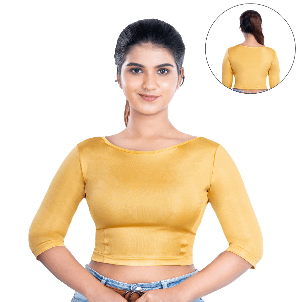 Shimmer Boat Neck Blouse Long Sleeve