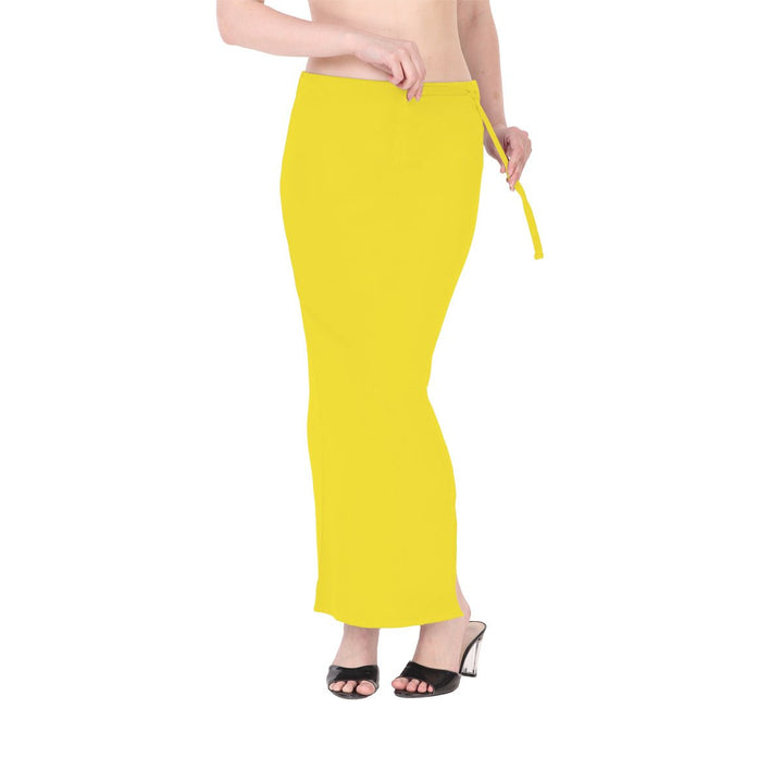 yellow shapewear saree