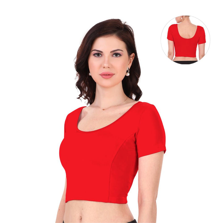 red readymade blouse online