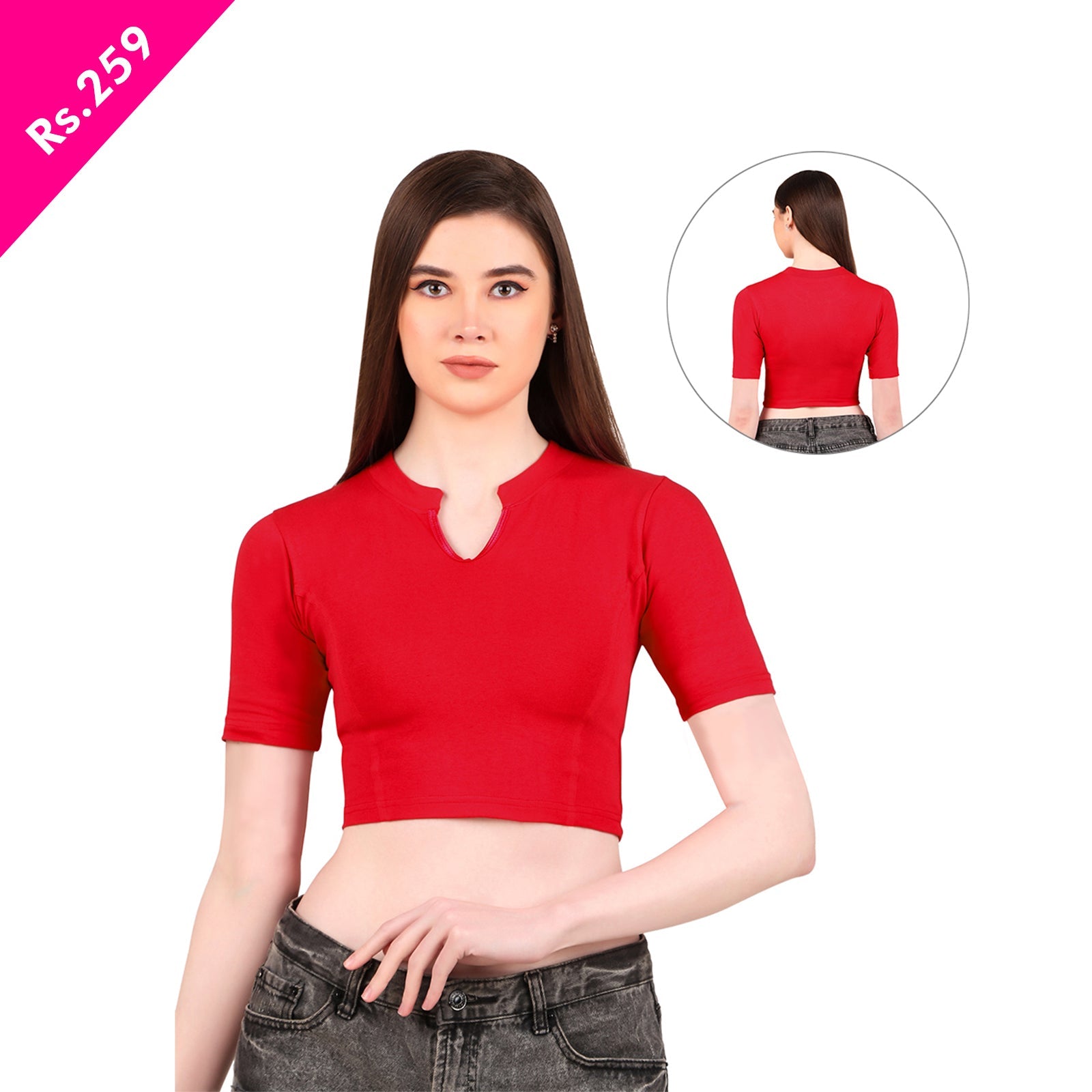 high neck saree blouse