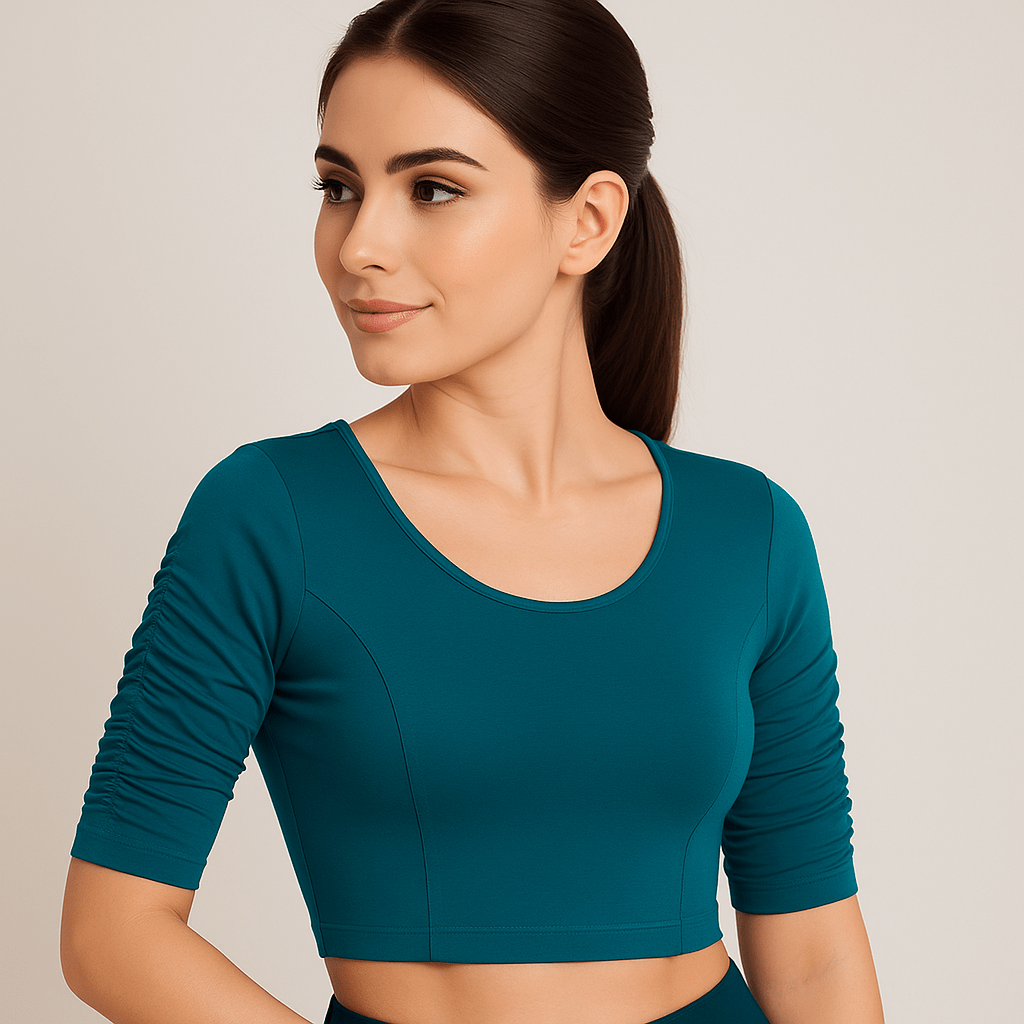 Readymade Blouse with Wrinkled Sleeve