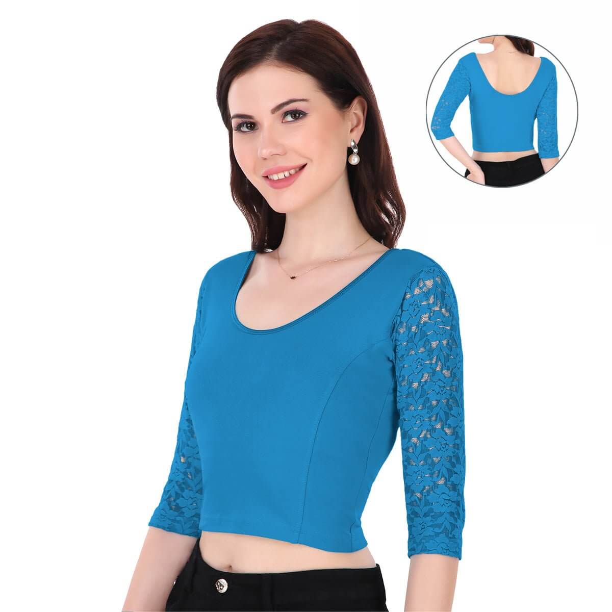 Chic Lace Blouses for Women: Readymade Full Sleeve Blouse