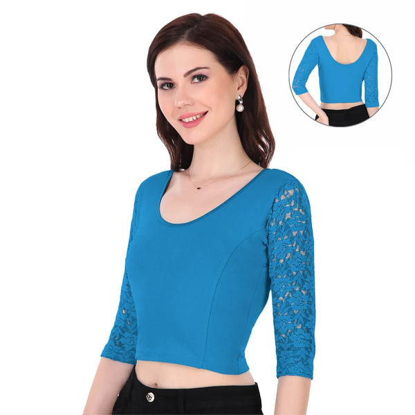 blue readymade blouse for women