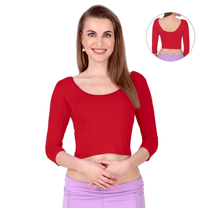 red full sleeve blouse for girls