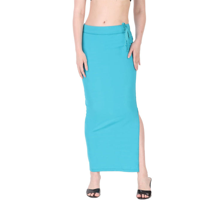 blue shapewear saree