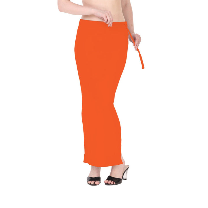 orange shapewear saree