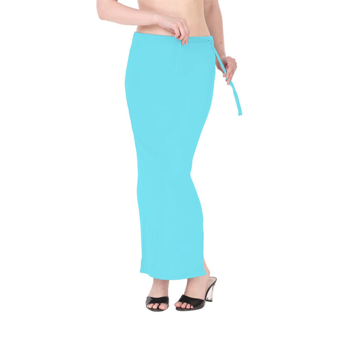 sky blue shapewear saree