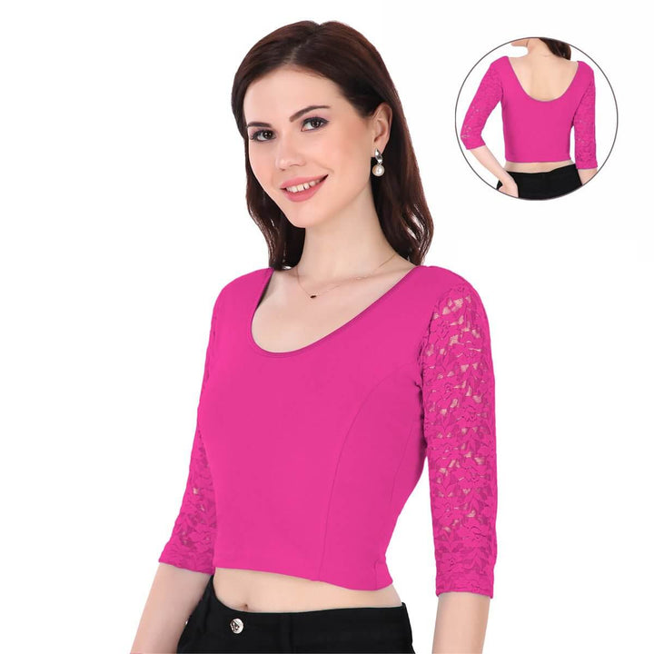 pink readymade blouse for girls