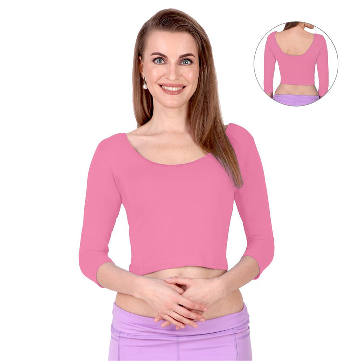 sachet pink full sleeve blouses for saree ladies