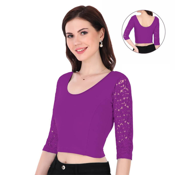purple readymade blouse for girls