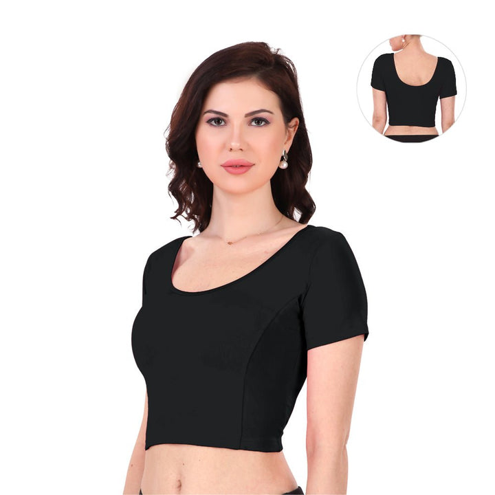 black saree readymade blouse online