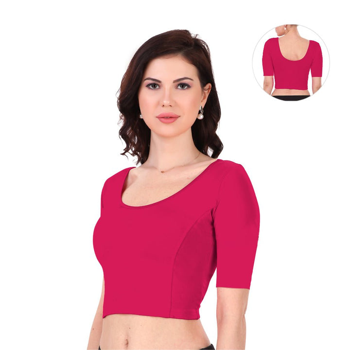 red cotton readymade blouse under 300