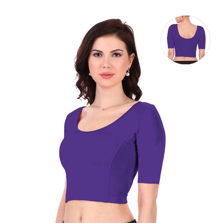 purple cotton readymade blouse online