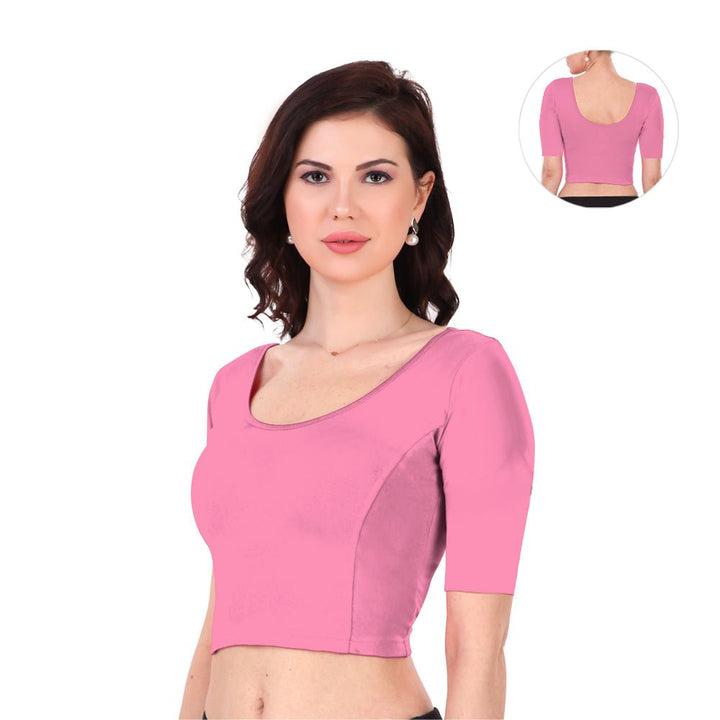 light pink cotton readymade blouse online