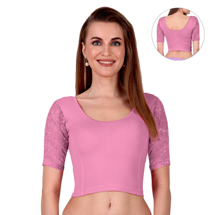 orchid lace saree blouse online
