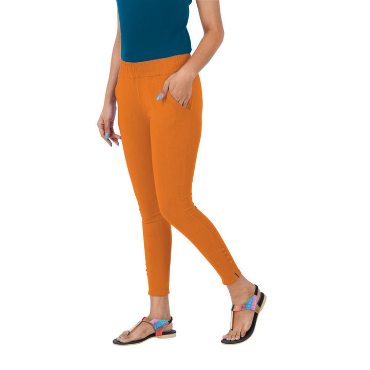 orange cig pants