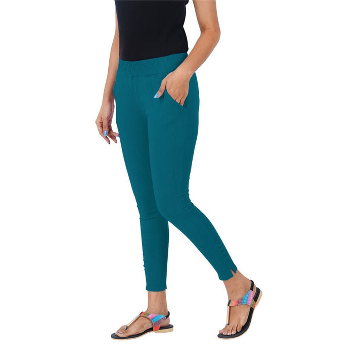 peacock cigarette pants women