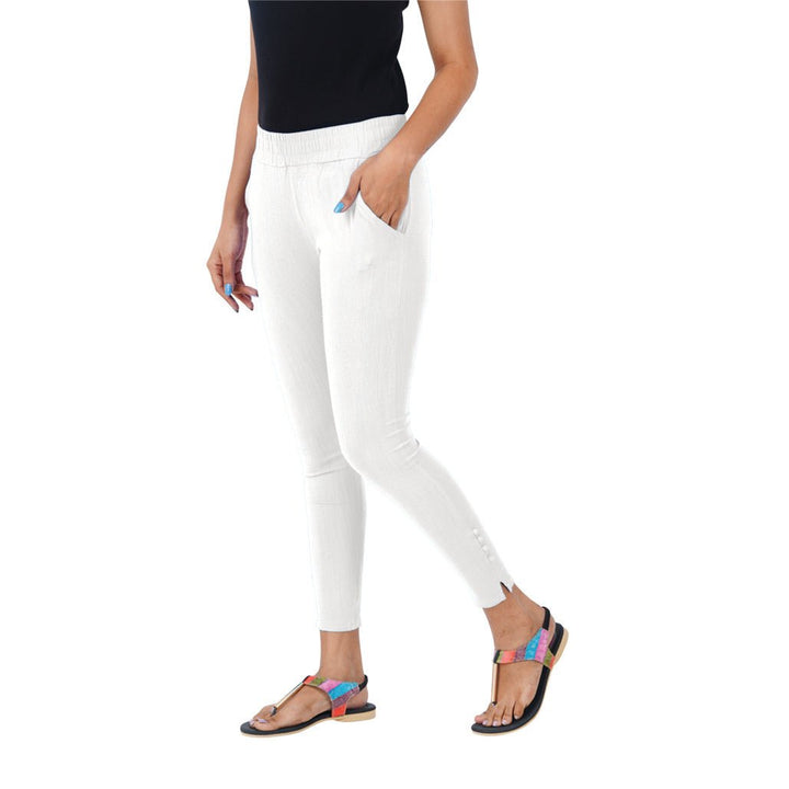 white cig pants