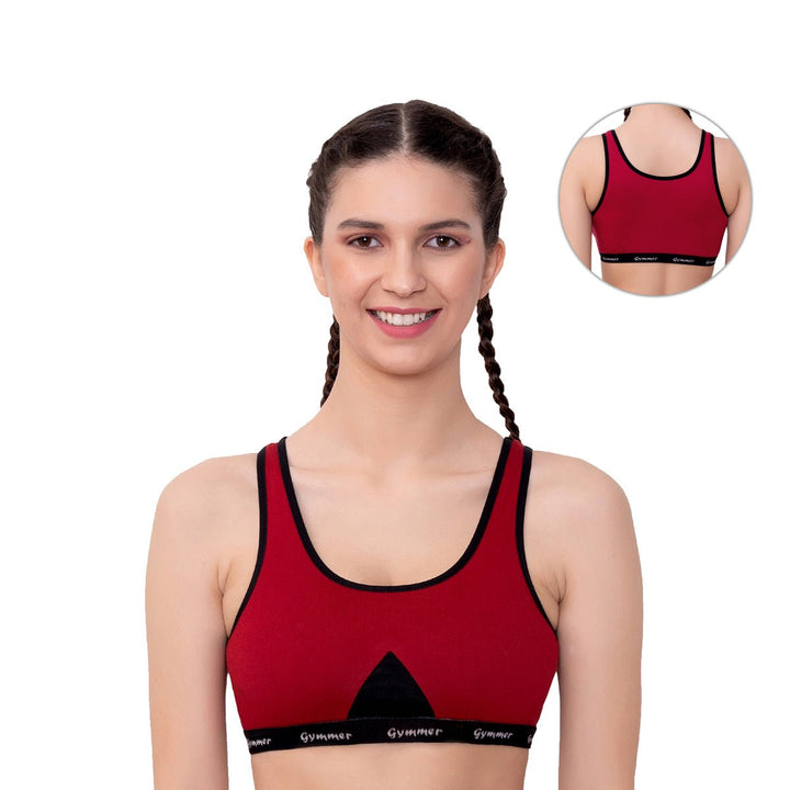 maroon sports bra