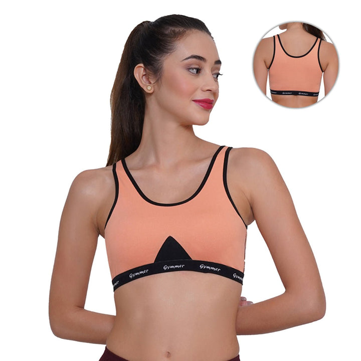 peach sports bra for gym